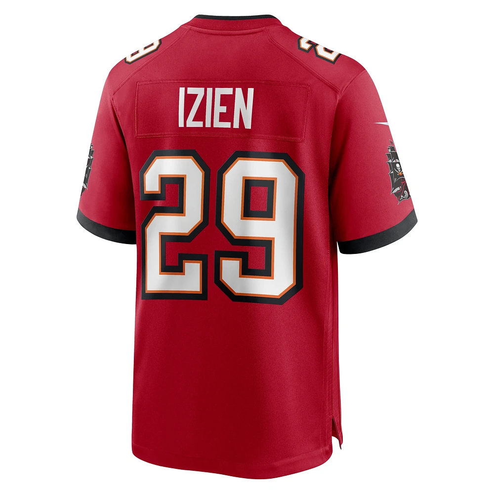 Maillot de match Nike Christian Izien Tampa Bay Buccaneers pour homme, rouge