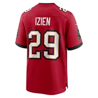 Men's Nike Christian Izien  Red Tampa Bay Buccaneers Game Jersey