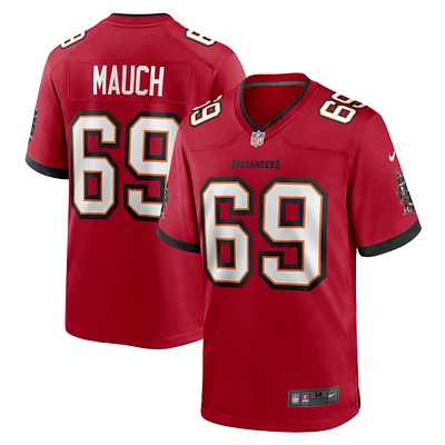 Maillot de match Nike Cody Mauch des Tampa Bay Buccaneers pour homme, rouge