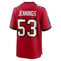 Maillot Nike Deion Jennings rouge pour homme, équipe des Tampa Bay Buccaneers