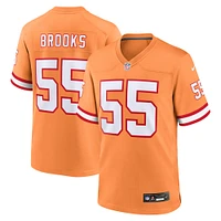 Maillot de jeu Throwback des Buccaneers Tampa Bay Nike Derrick Brooks orange pour homme