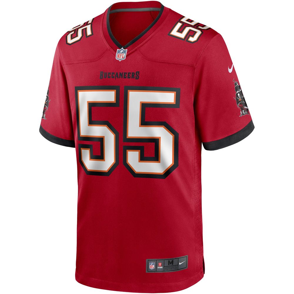 Men's Nike Derrick Brooks Red Tampa Bay Buccaneers Game Retired Player Jersey