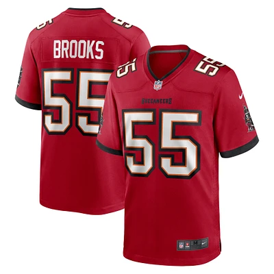 Maillot de match joueur retraité Nike Derrick Brooks pour hommes, rouge, Tampa Bay Buccaneers