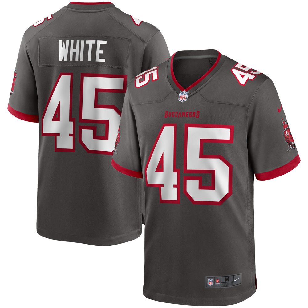 Men's Nike Devin White Pewter Tampa Bay Buccaneers Game Jersey