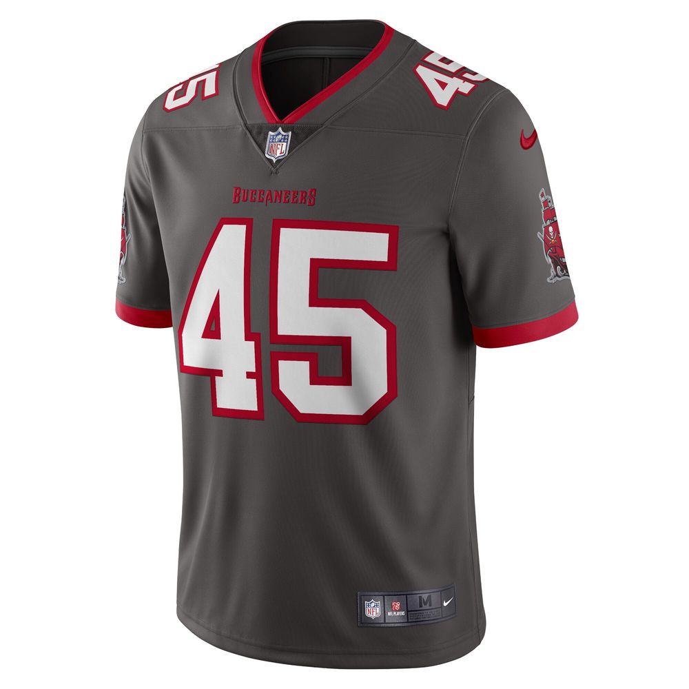 Men's Nike Devin White Pewter Tampa Bay Buccaneers Vapor Limited Jersey