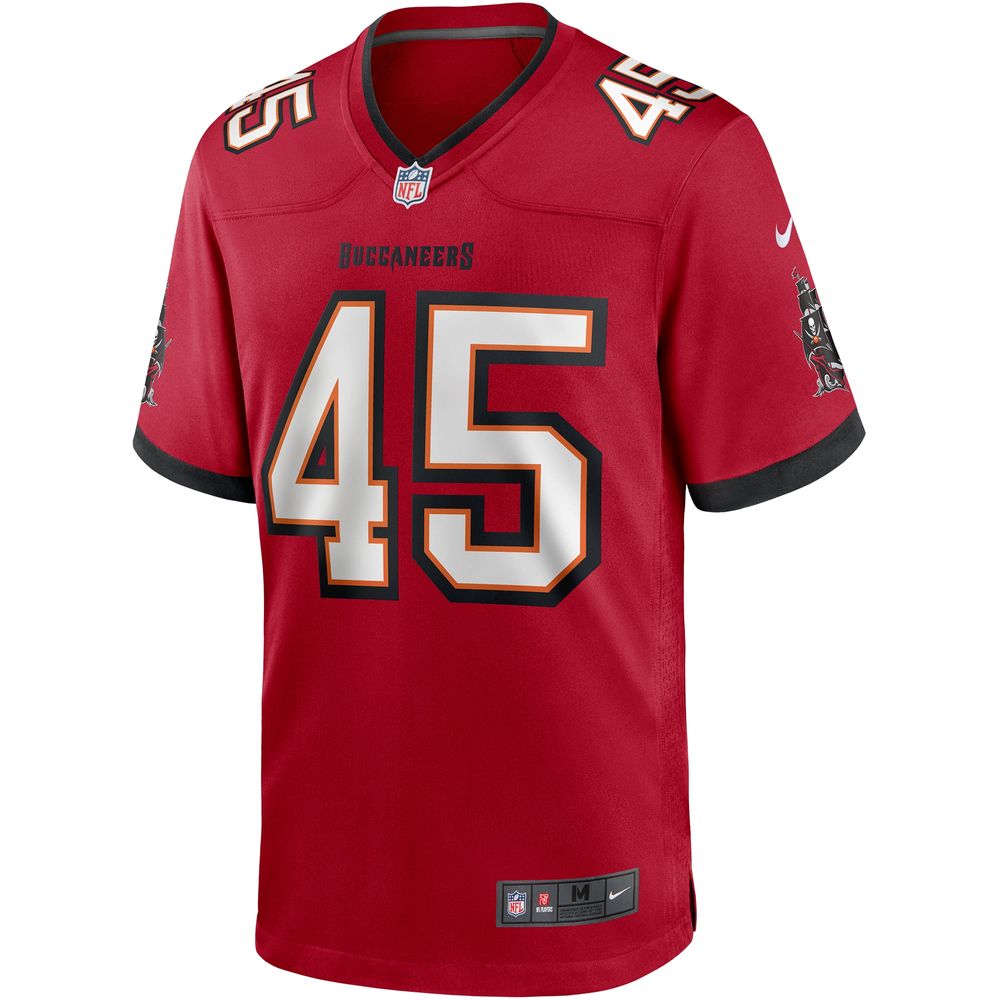 Men's Nike Devin White Red Tampa Bay Buccaneers Player Game Jersey