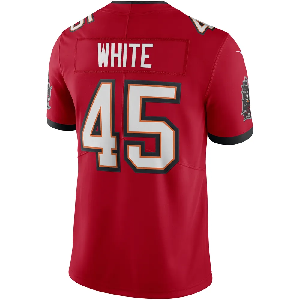 Maillot Nike Devin pour hommes, blanc et rouge, Tampa Bay Buccaneers Vapor Limited