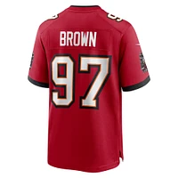 Men's Nike Earnest Brown IV  Red Tampa Bay Buccaneers Game Jersey