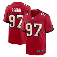 Men's Nike Earnest Brown IV  Red Tampa Bay Buccaneers Game Jersey