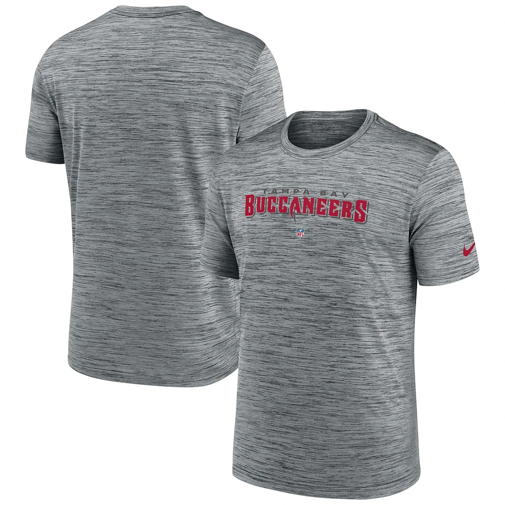 T-shirt Nike Tampa Bay Buccaneers Velocity Performance pour homme, gris