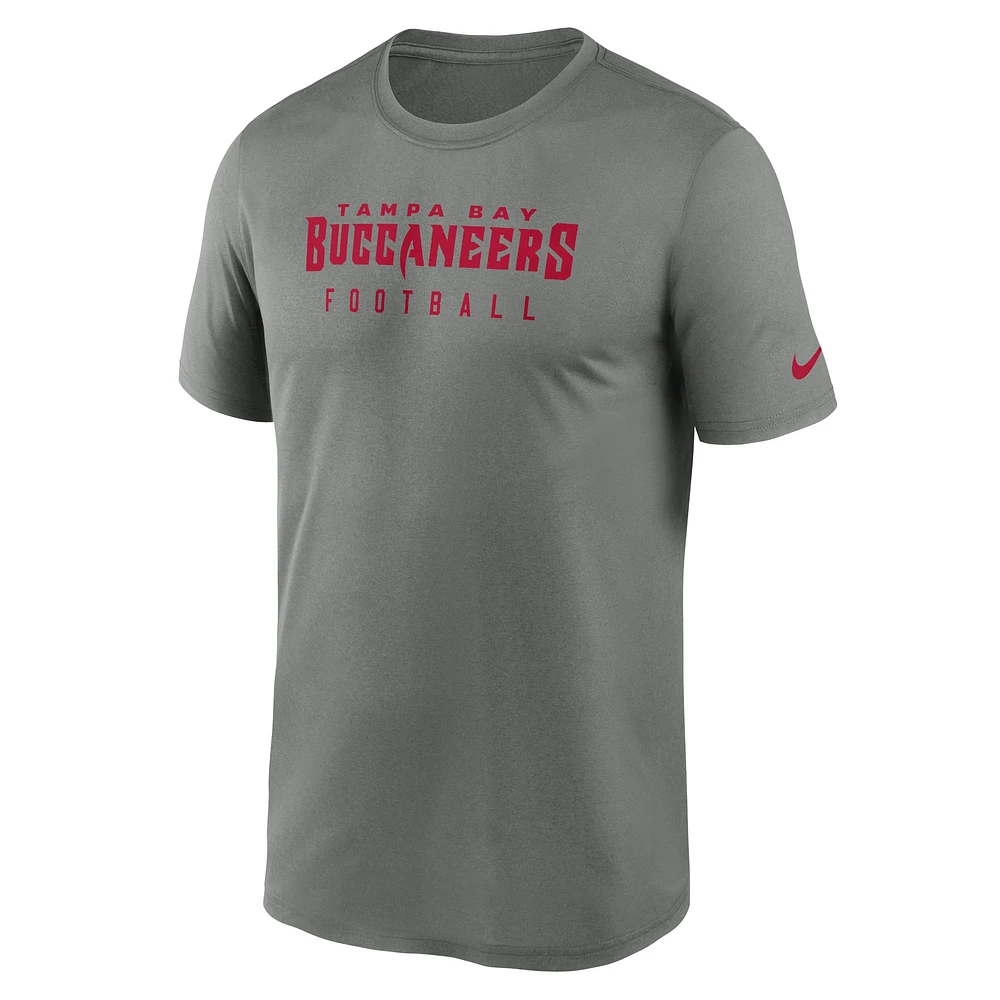 Men's Nike  Heather Gray Tampa Bay Buccaneers Sideline Legend Performance T-Shirt