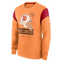 T-shirt à manches longues Nike Heather Orange Tampa Bay Buccaneers Rewind Playback pour homme