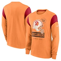 Men's Nike Heather Orange Tampa Bay Buccaneers Rewind Playback Helmet Long Sleeve T-Shirt