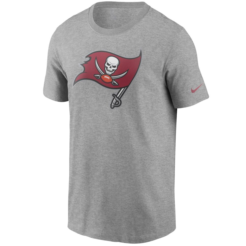 Men's Nike Heathered Gray Tampa Bay Buccaneers Primary Logo T-Shirt