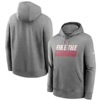 Tampa Bay Buccaneers Nike Sideline Logo Performance Pullover Hoodie - Pewter