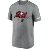 Men's Nike Heathered Pewter Tampa Bay Buccaneers Logo Essential Legend Performance T-Shirt