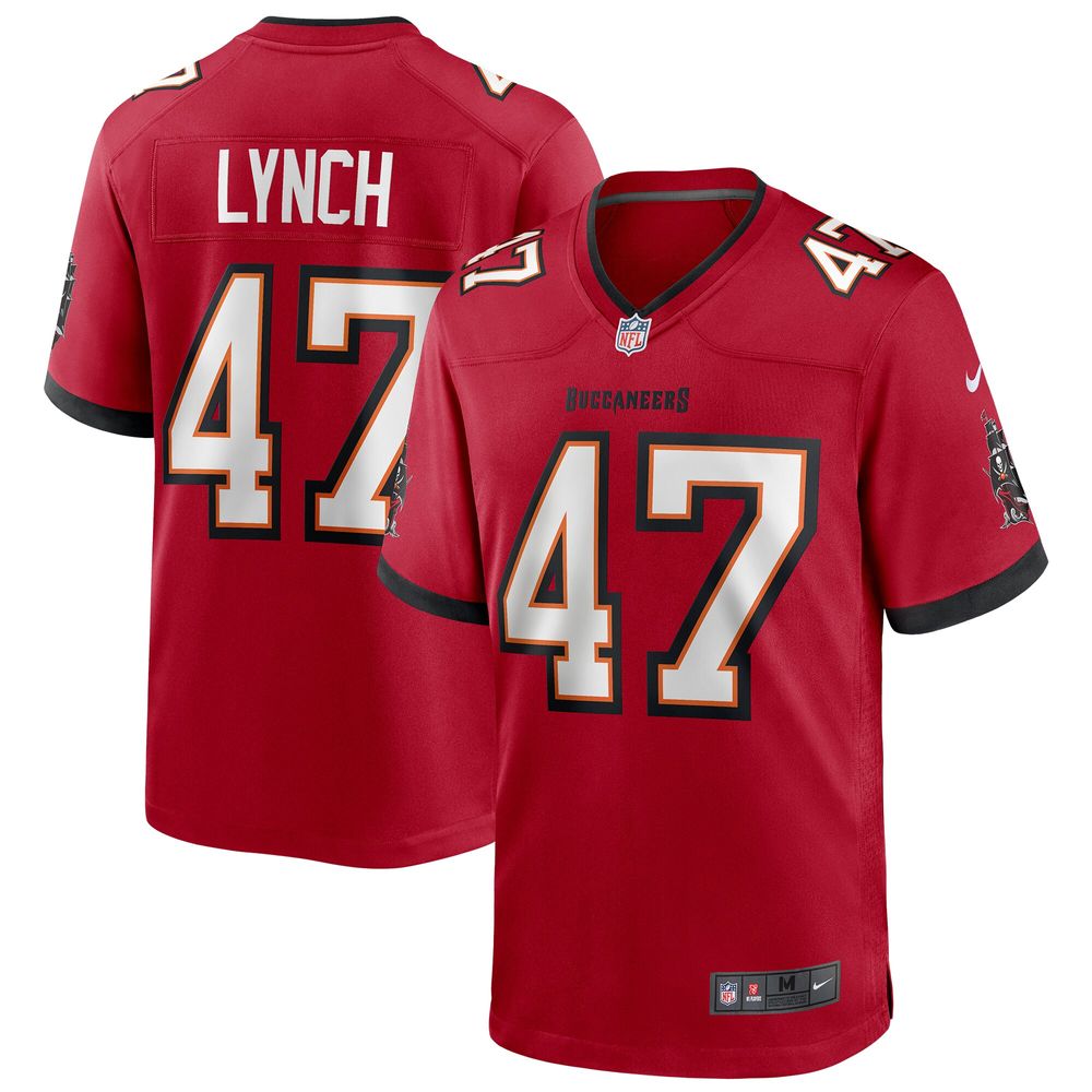 Men's Nike John Lynch Red Tampa Bay Buccaneers Game Retired Player Jersey