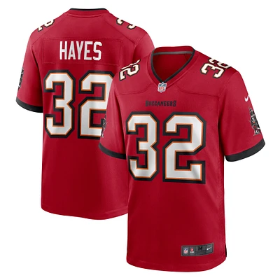 Men's Nike Josh Hayes  Red Tampa Bay Buccaneers Game Jersey