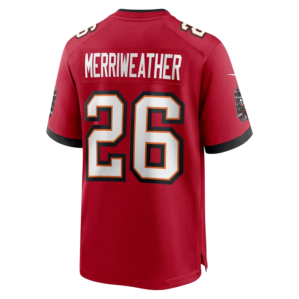 Men's Nike Kaevon Merriweather  Red Tampa Bay Buccaneers Game Jersey