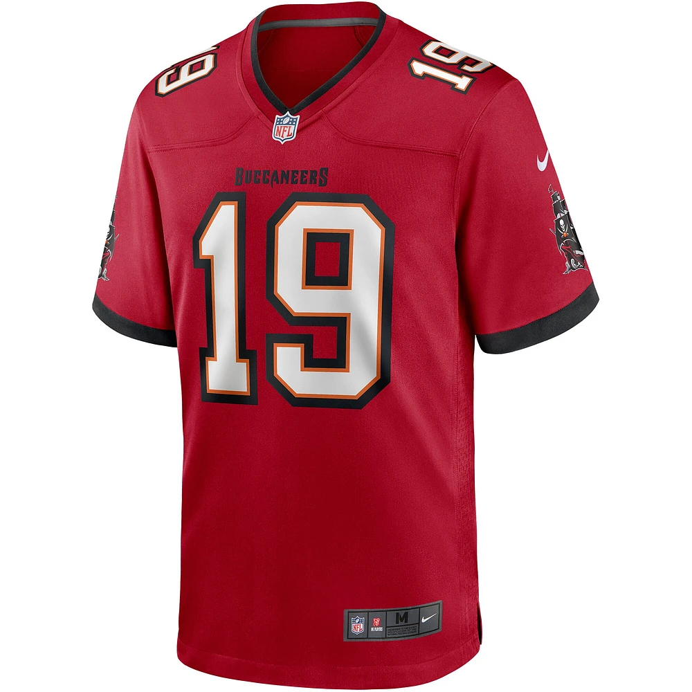 Maillot de joueur retraité Nike Keyshawn Johnson des Tampa Bay Buccaneers pour hommes, rouge