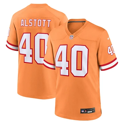 Maillot Nike Mike Alstott pour homme Tampa Bay Buccaneers Throwback Game orange