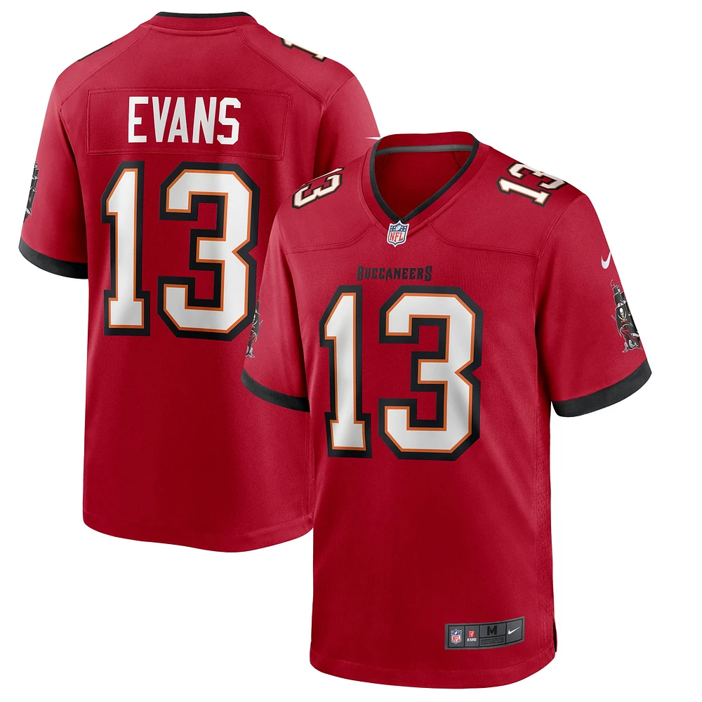 Maillot de match des Buccaneers Tampa Bay Nike Mike Evans rouge pour homme