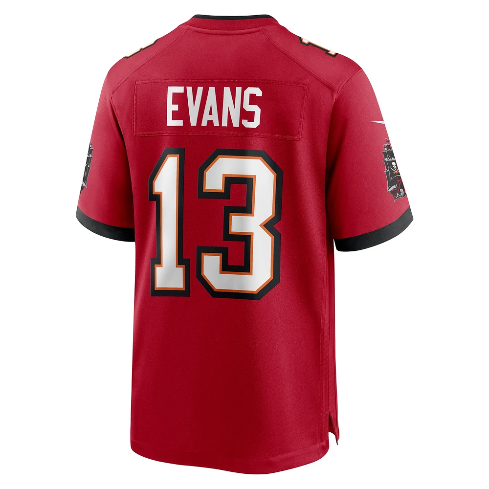 Maillot de match Nike Mike Evans rouge des Buccaneers Tampa Bay pour homme