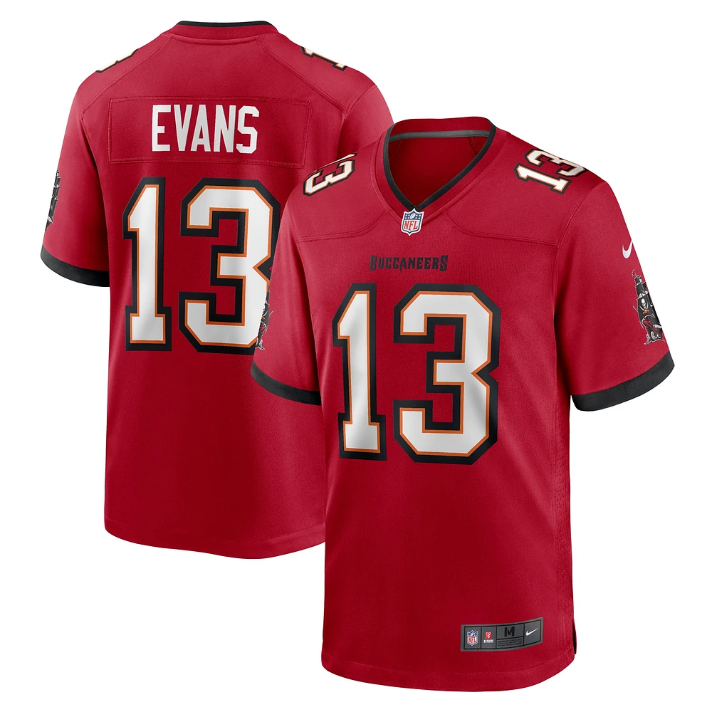 Maillot de match Nike Mike Evans rouge des Buccaneers Tampa Bay pour homme