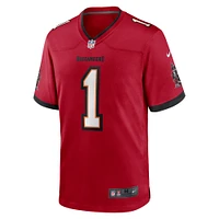 Maillot de match Nike numéro 1 Dad des Tampa Bay Buccaneers pour hommes, rouge