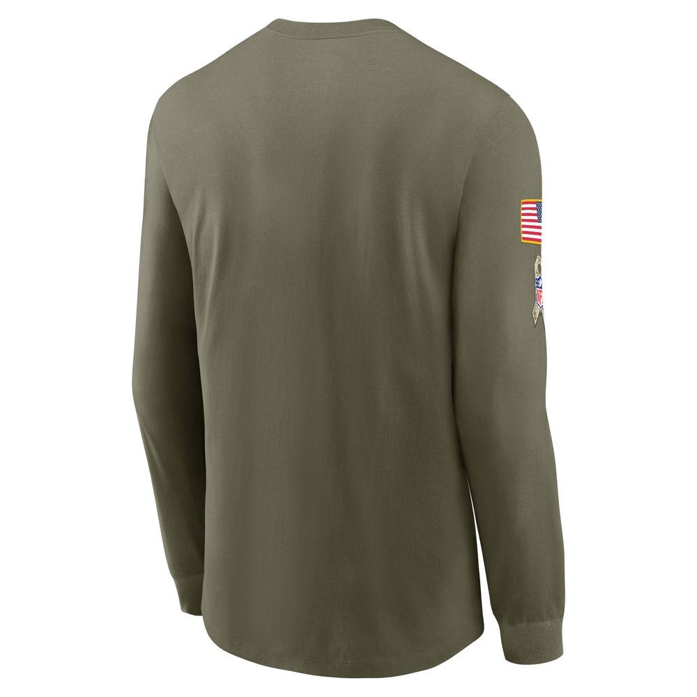 Men's Nike Olive Tampa Bay Buccaneers 2022 Salute To Service - Team Logo Long Sleeve T-Shirt