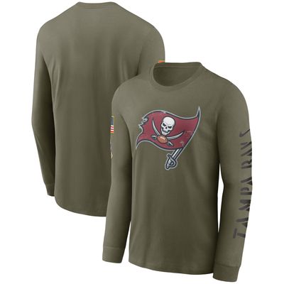 Men's Nike Olive Tampa Bay Buccaneers 2022 Salute To Service - Team Logo Long Sleeve T-Shirt