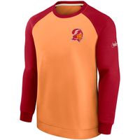 Men's Nike Orange/Red Tampa Bay Buccaneers Historic Raglan Performance Pullover Sweater