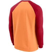 Men's Nike Orange/Red Tampa Bay Buccaneers Historic Raglan Performance Pullover Sweater