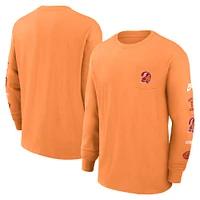 Men's Nike Orange Tampa Bay Buccaneers Rewind Heavy Max90 Pocket Long Sleeve T-Shirt