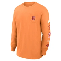 Men's Nike Orange Tampa Bay Buccaneers Rewind Heavy Max90 Pocket Long Sleeve T-Shirt