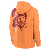 Men's Nike  Orange Tampa Bay Buccaneers Throwback Layered Logo Statement Pullover Hoodie