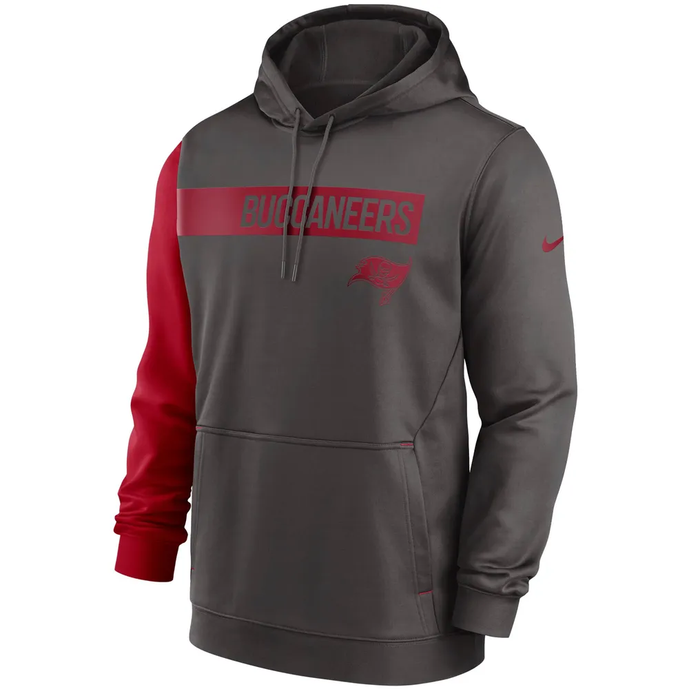 Men's Nike Red Tampa Bay Buccaneers Fan Gear Wordmark Performance Pullover Hoodie Size: Large