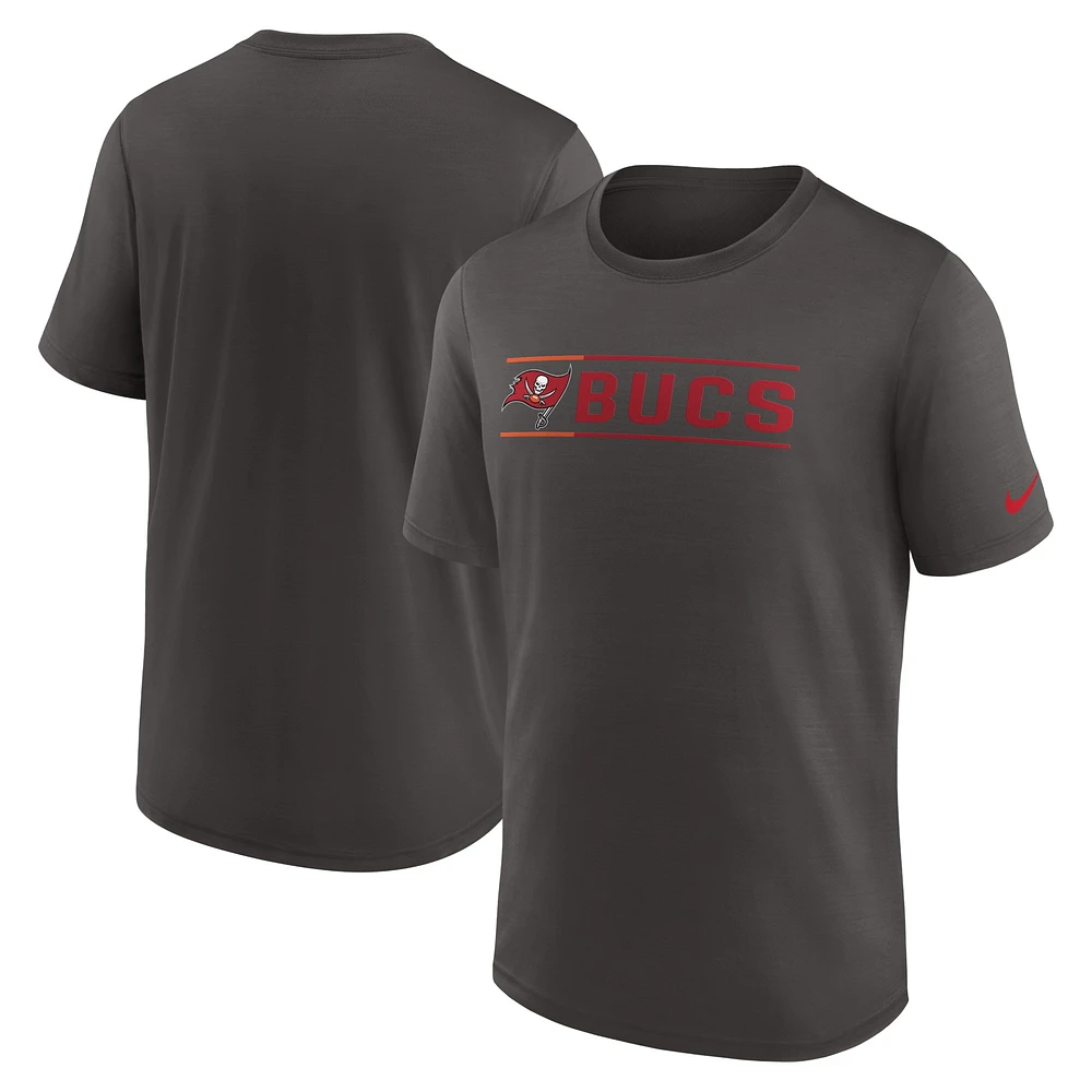 T-shirt Nike pour hommes en étain des Buccaneers de Tampa Bay Exceed Performance