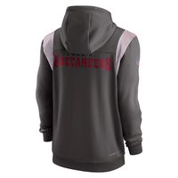 Men's Nike Pewter Tampa Bay Buccaneers Performance Sideline Lockup Full-Zip Hoodie