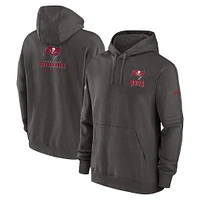 Sweat à capuche en polaire Nike Pewter Tampa Bay Buccaneers Sideline Club pour homme