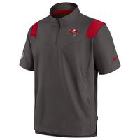 Men's Nike Pewter Tampa Bay Buccaneers Sideline Coaches Chevron Lockup Pullover Top