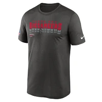Men's Nike Pewter Tampa Bay Buccaneers Sideline Legend Performance T-Shirt