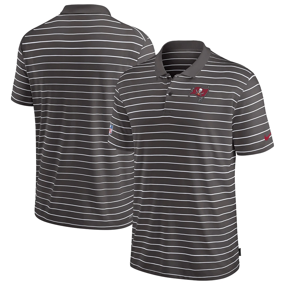 Men's Nike Pewter Tampa Bay Buccaneers Sideline Lock Up Victory Performance Polo