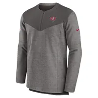 Men's Nike Pewter Tampa Bay Buccaneers Sideline Lockup Performance Quarter-Zip Top