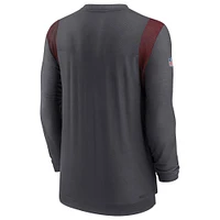 Men's Nike Pewter Tampa Bay Buccaneers Sideline Tonal Logo Performance Player Long Sleeve T-Shirt