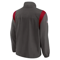 Veste entièrement zippée avec logo tissé Nike Pewter Tampa Bay Buccaneers Sideline pour homme