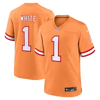 Homme Nike Rachaad Blanc Orange Tampa Bay Buccaneers Throwback Game Jersey