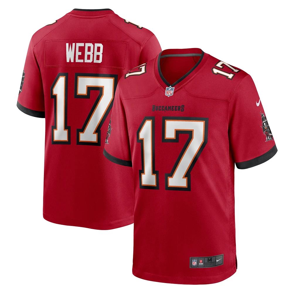 Men's Nike Raleigh Webb  Red Tampa Bay Buccaneers Game Jersey