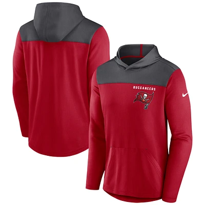 Chandail à capuchon Athletic Lockup des Buccaneers de Tampa Bay Nike pour homme, rouge/étain