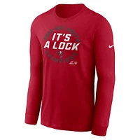 Men's Nike Red Tampa Bay Buccaneers 2023 NFC South Division Champions Locker Room Trophy Collection Long Sleeve T-Shirt